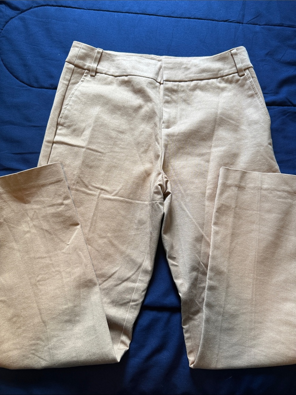 Classic Women's Tan Straight-Leg Pants